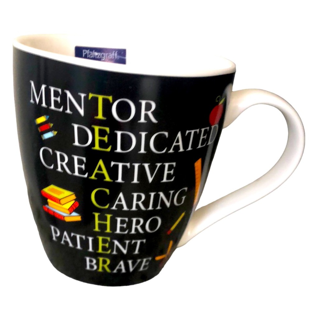 New Pfaltzgraff 18 Oz barrel black Mentor Mug